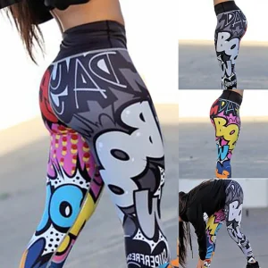 Unique Print Fitness Workout Sports Running Leggings