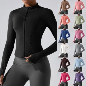 Light Zip Up Women Gym Top